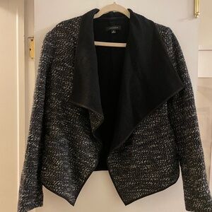 Ann Taylor Structured Black Sweater - M